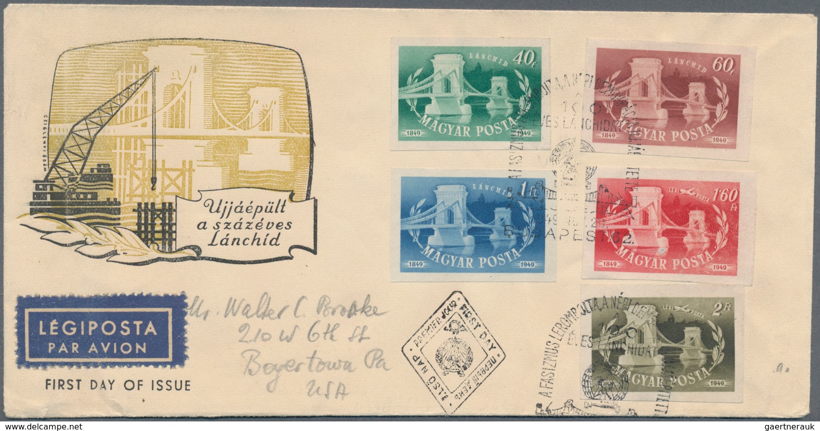 Ungarn: 1941/1958, Lot Of Apprx. 70 Covers (mainly F.d.c.), Some Of Them Sent Registered/airmail To - Briefe U. Dokumente