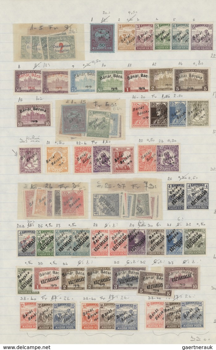 Ungarn - Besetzte Gebiete: 1919/1921, Banat/Szegedin/Western Hungary/Baranya/Debrecen, Mint And Used - Other & Unclassified