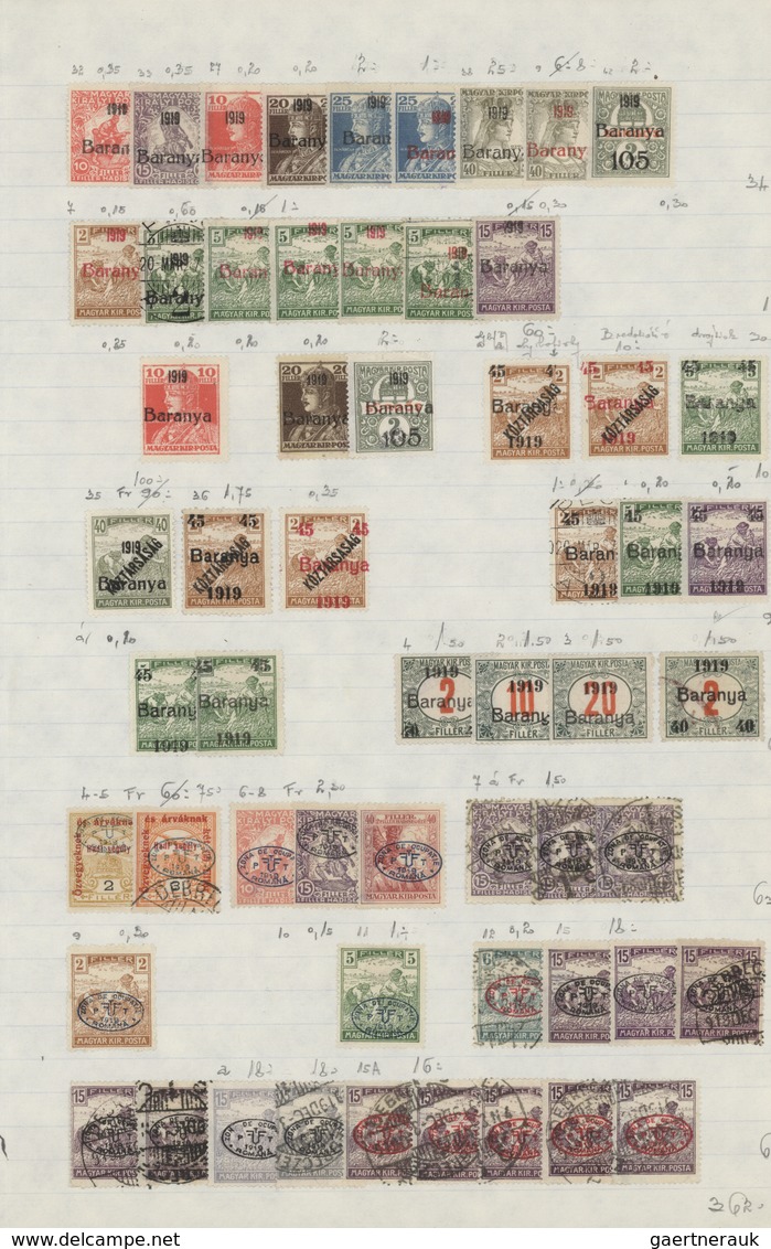 Ungarn - Besetzte Gebiete: 1919/1921, Banat/Szegedin/Western Hungary/Baranya/Debrecen, Mint And Used - Other & Unclassified