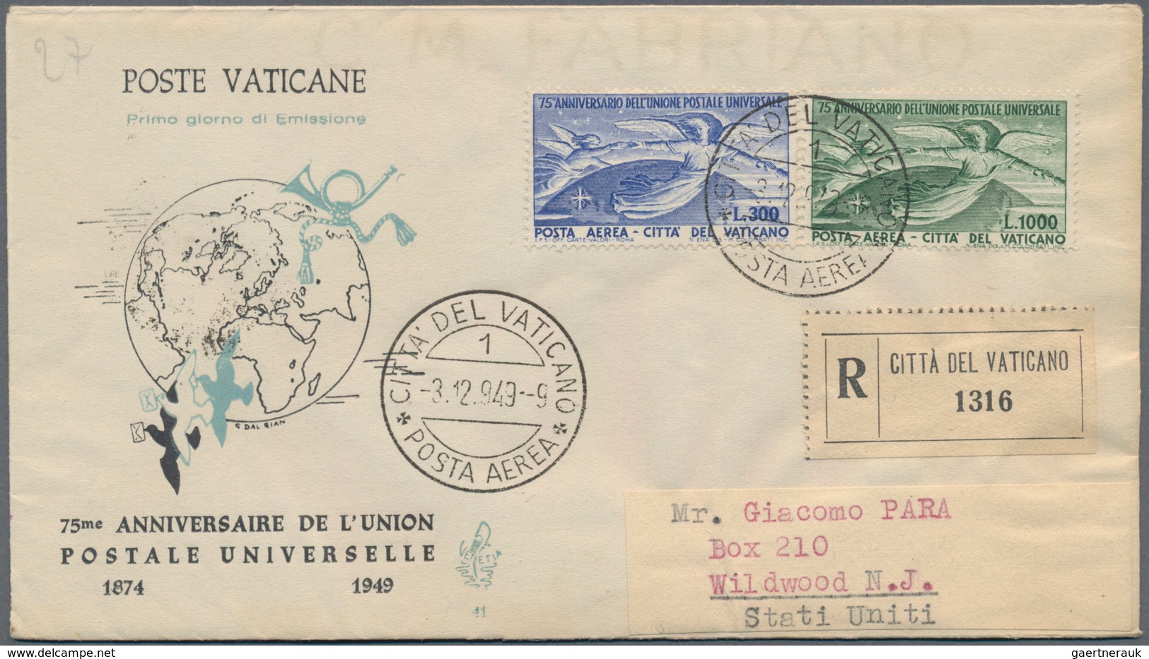 Vatikan: 1939/1966, Assortment Of Apprx. 63 Covers/cards Incl. Better F.d.c. Like 1949 Definitives " - Sammlungen