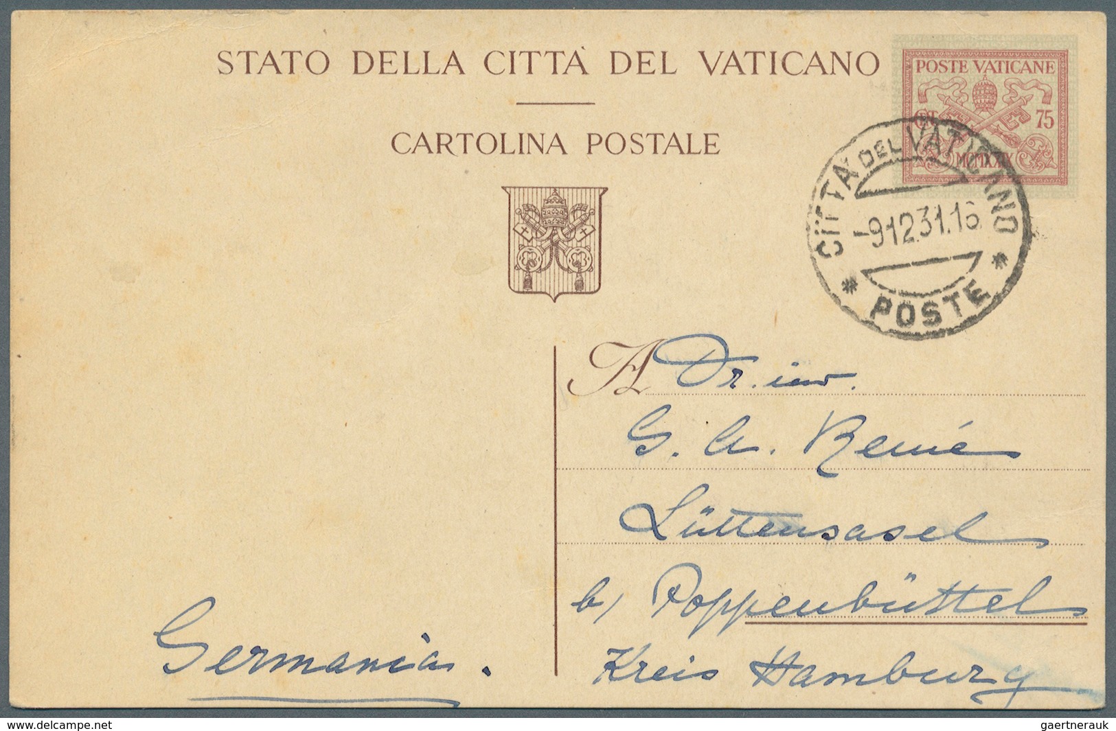 Vatikan - Ganzsachen: 1930/1960 (ca) Mehr Als 30 Gefälligkeitsgestempelte Ganzsachen (frühe Aerogram - Ganzsachen