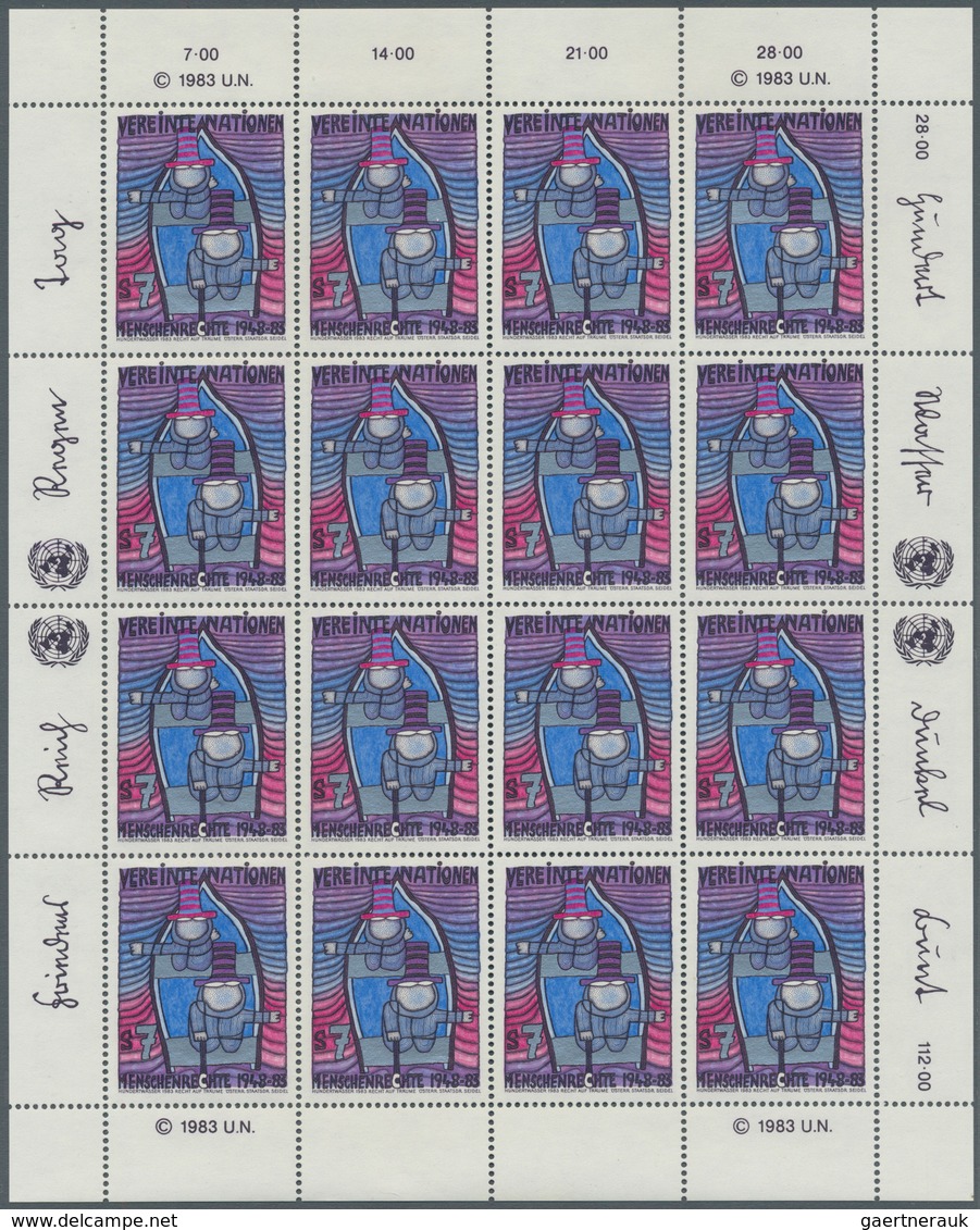 Vereinte Nationen - Wien: 1980/1998 (approx.), Batch Of Ca. 553 Stamp Lots, Mostly Mint (stamps, Sou - Ungebraucht