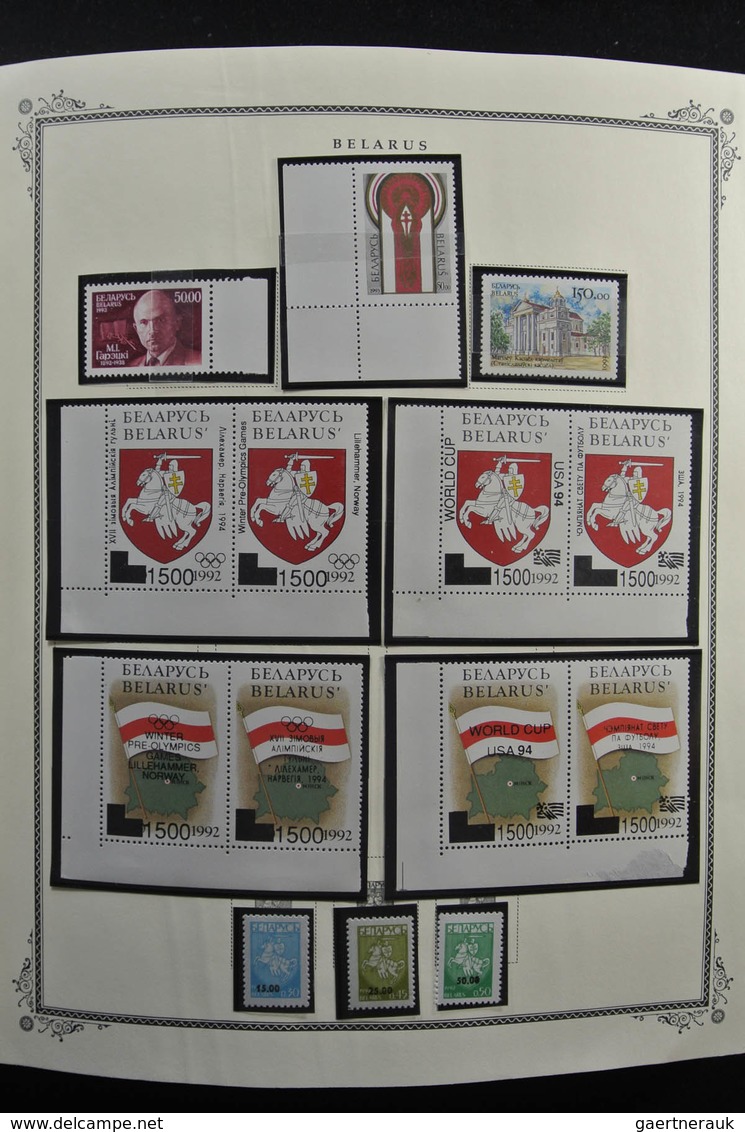 Weißrussland (Belarus): 1992-2009: Well filled, mostly MNH collection Belarus 1992-2009 in fat Scott