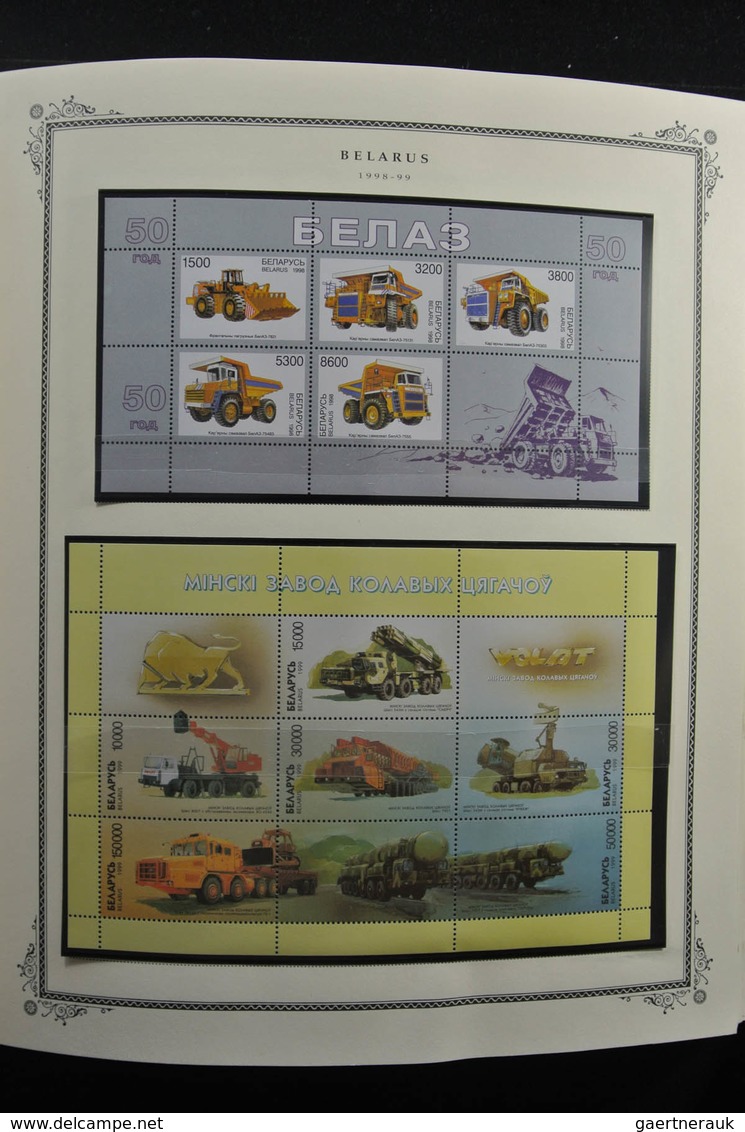 Weißrussland (Belarus): 1992-2009: Well filled, mostly MNH collection Belarus 1992-2009 in fat Scott