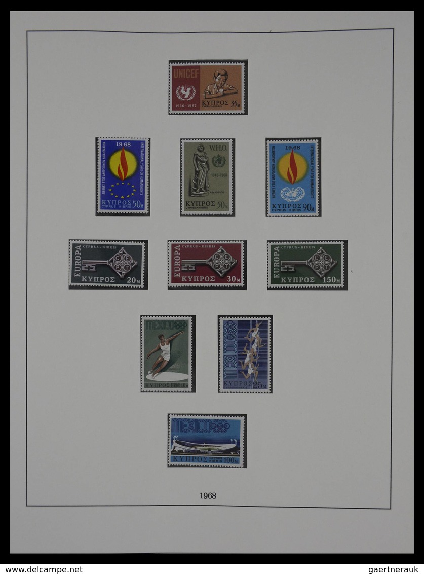 Zypern: 1955-2001: Almost complete, mostly MNH collection Cyprus 1955-2001 in 2 luxe Lindner albums,