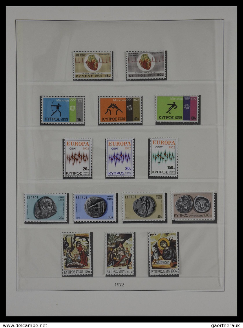 Zypern: 1955-2001: Almost complete, mostly MNH collection Cyprus 1955-2001 in 2 luxe Lindner albums,