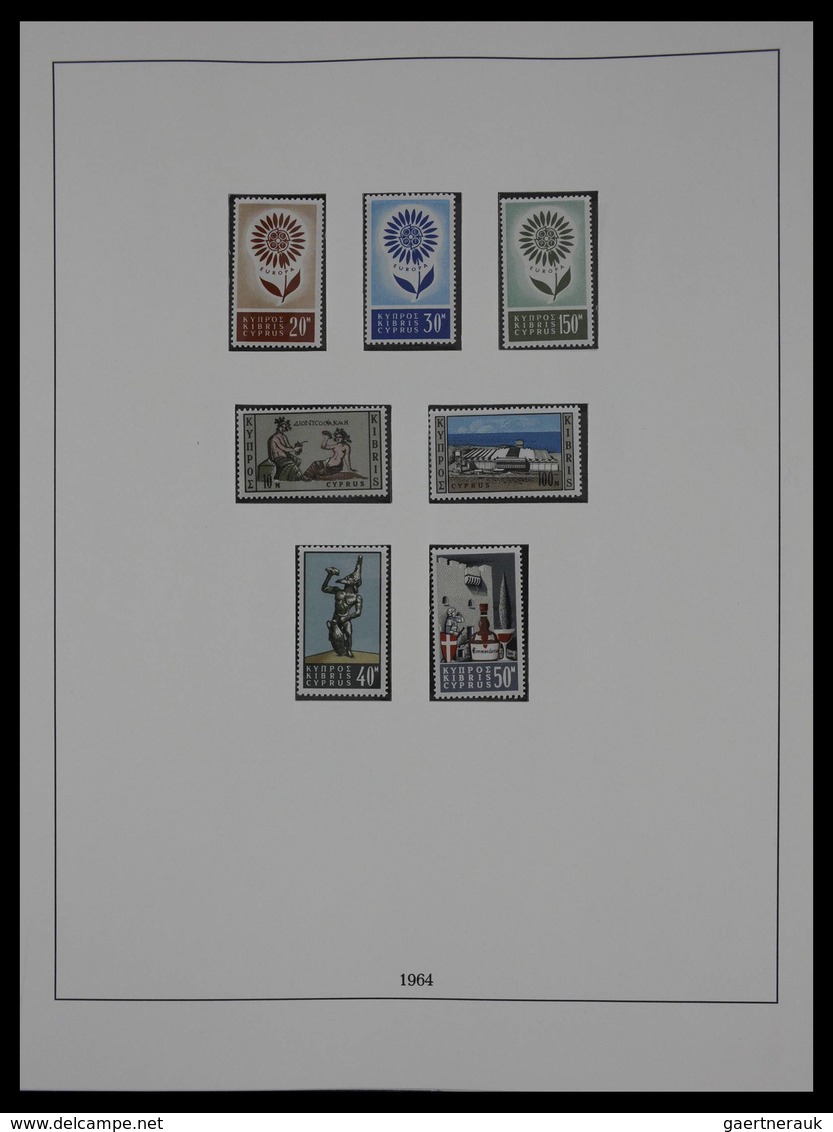 Zypern: 1955-2001: Almost complete, mostly MNH collection Cyprus 1955-2001 in 2 luxe Lindner albums,