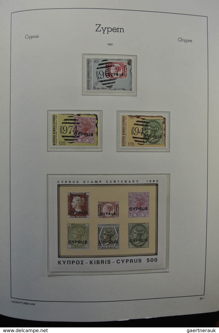 Zypern: 1974-2011: MNH, complete (without the 1995 souvenir sheet overprint) collection Cyprus 1977-