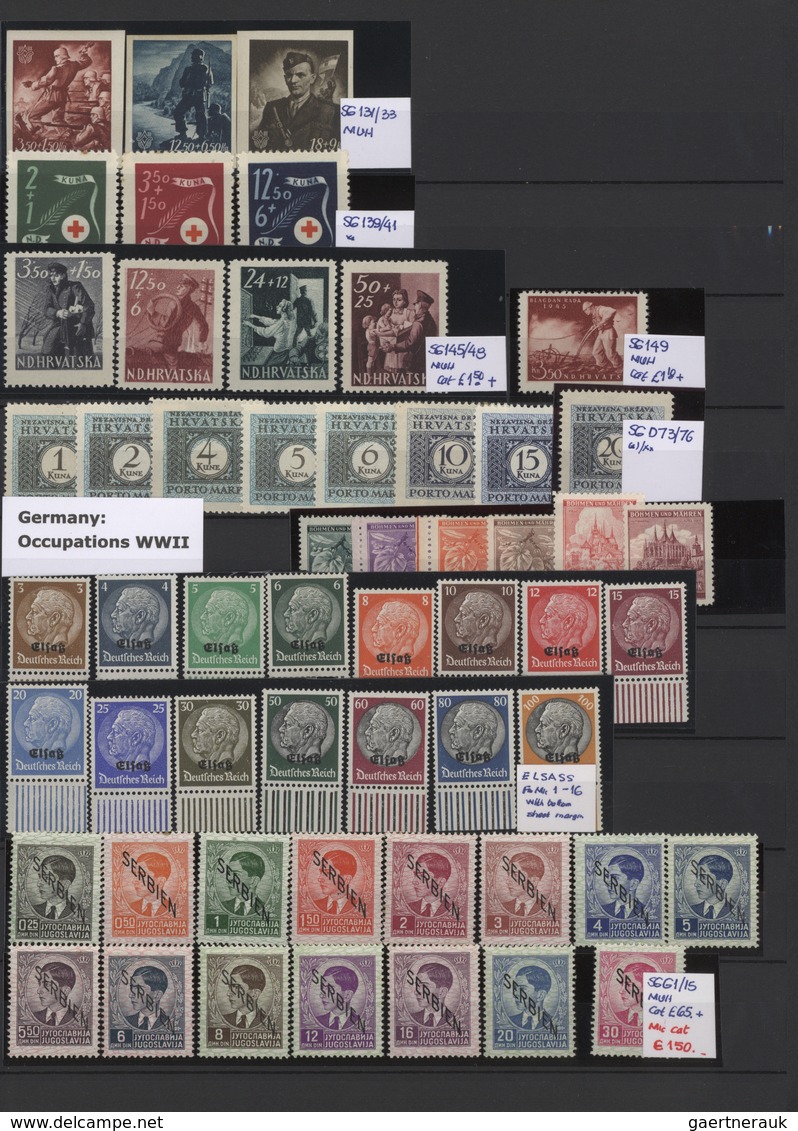 Europa: 1880/1955 (ca.), Mint And Used Collection/accumulation In A Stockbook, Comprising Mainly Bal - Sonstige - Europa