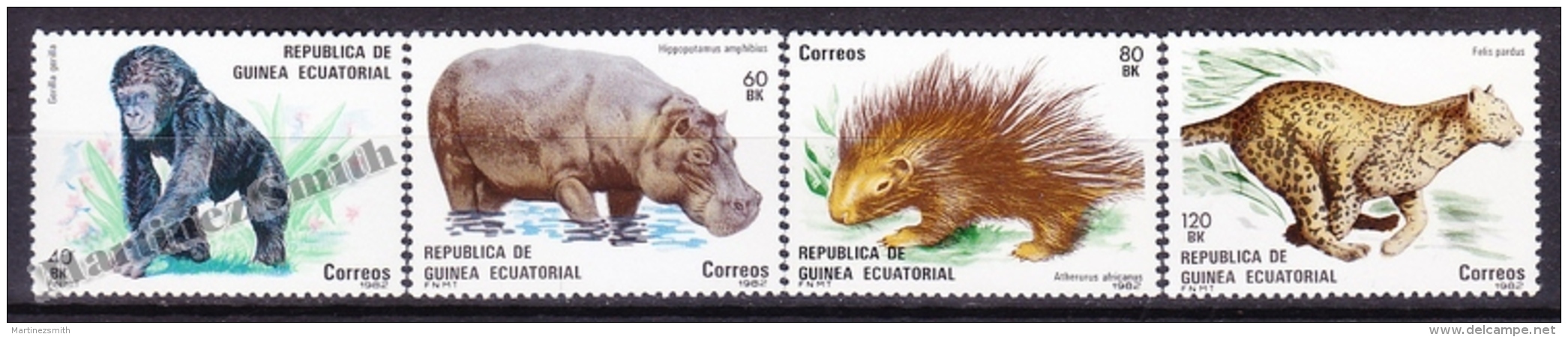 Equatorial Guinea -  Guinea Ecuatorial - Guinée Équatoriale 1983 Edifil 39- 42, Fauna - MNH - Guinea Ecuatorial