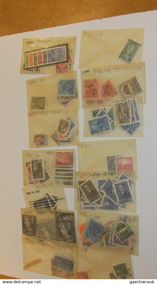 Europa - Ost: MNH, mint hinged and used lot Eastern Europe in glassines in box. Contains very much m