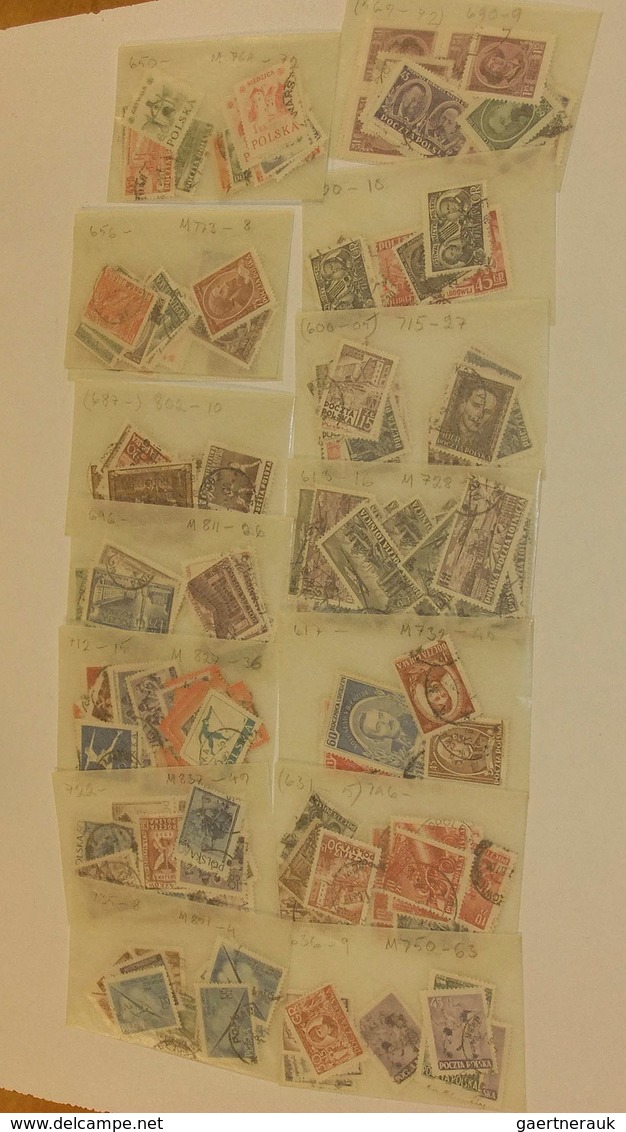 Europa - Ost: MNH, mint hinged and used lot Eastern Europe in glassines in box. Contains very much m