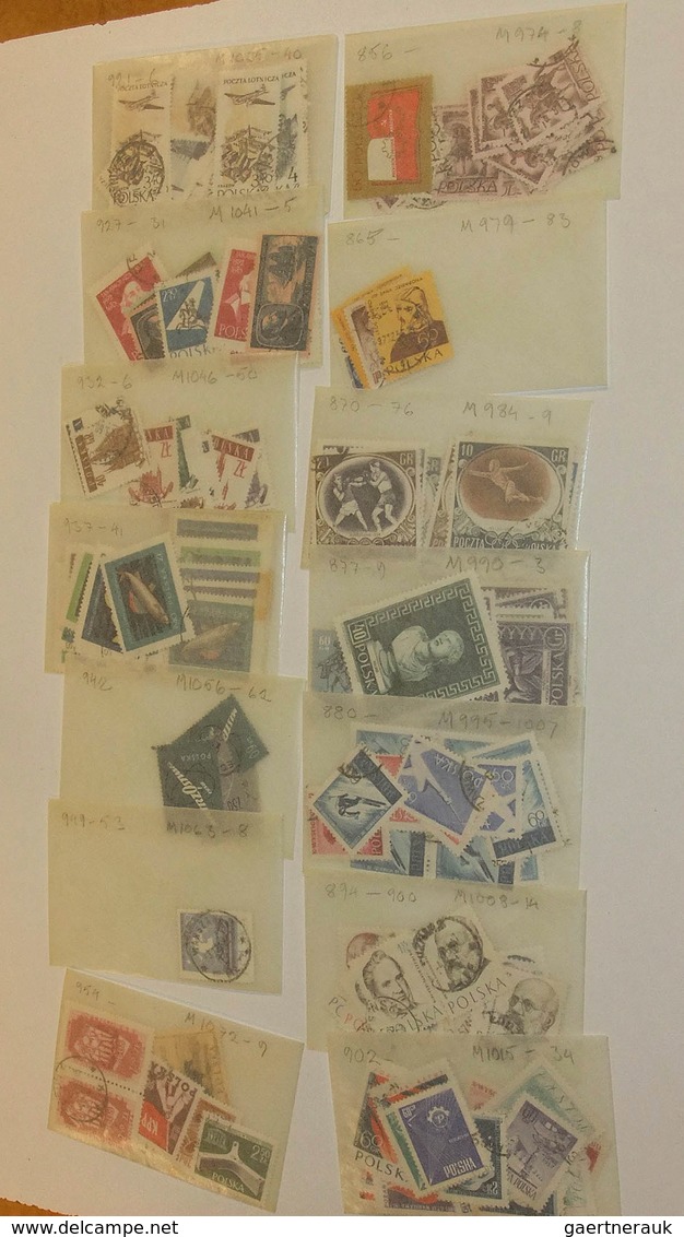 Europa - Ost: MNH, mint hinged and used lot Eastern Europe in glassines in box. Contains very much m