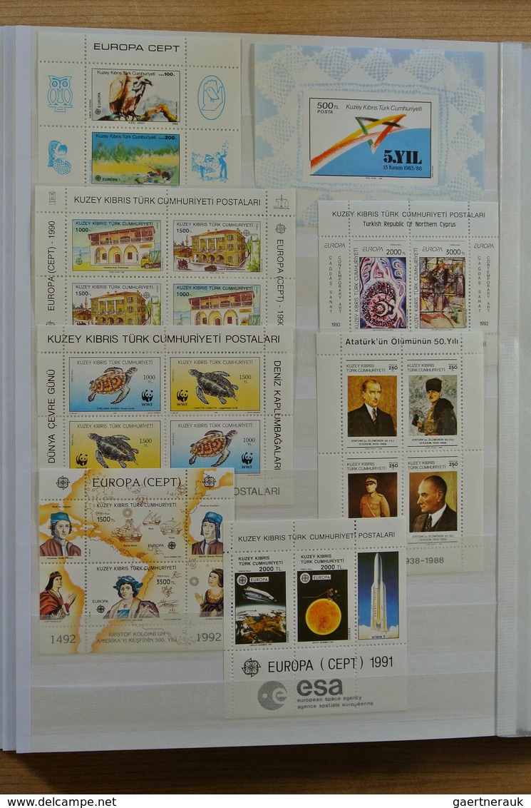 Europa - West: Collection of ca. 550 MNH souvenir sheets (and some stampbooklets) of Western Europe