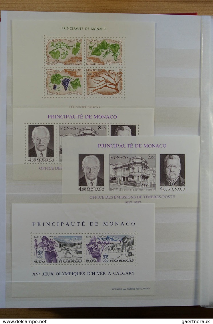 Europa - West: Collection of ca. 550 MNH souvenir sheets (and some stampbooklets) of Western Europe