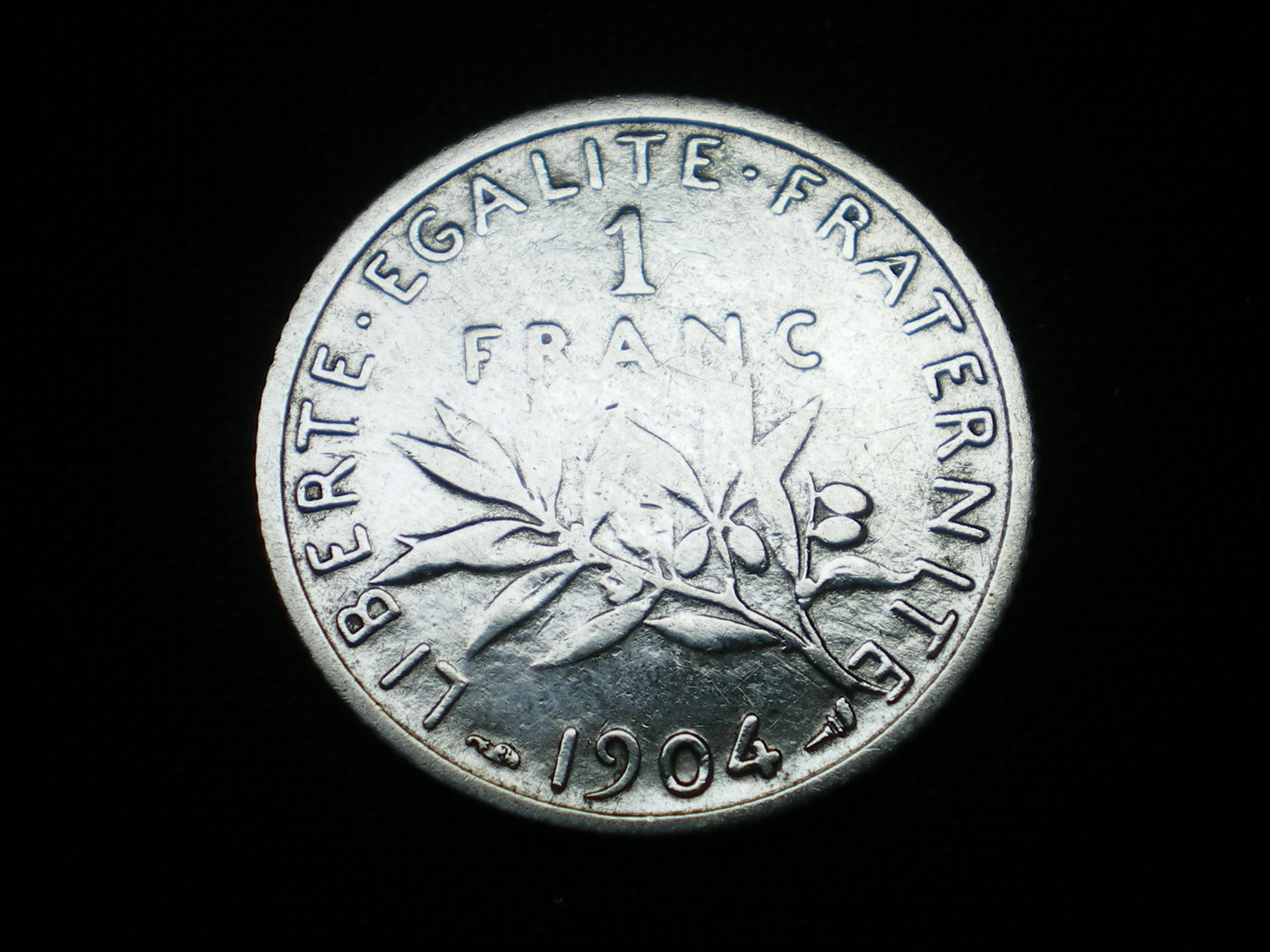 1 FRANC ARGENT SEMEUSE DE ROTY 1904   GAD 467   (  Lotplbleu3/3  ) - Autres & Non Classés