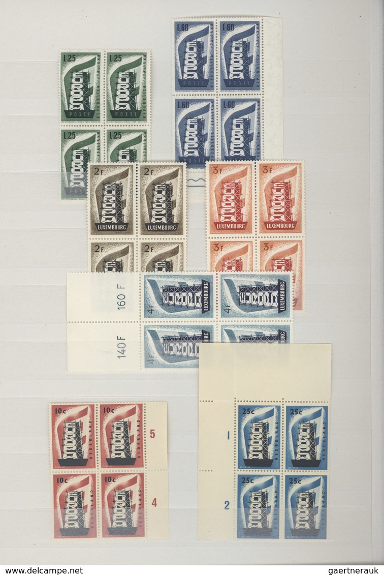 Europa-Union (CEPT): 1956/1970, In Den Hauptnummern Komplette Postfrische VIERERBLOCK-SAMMLUNG Der G - Europe (Other)