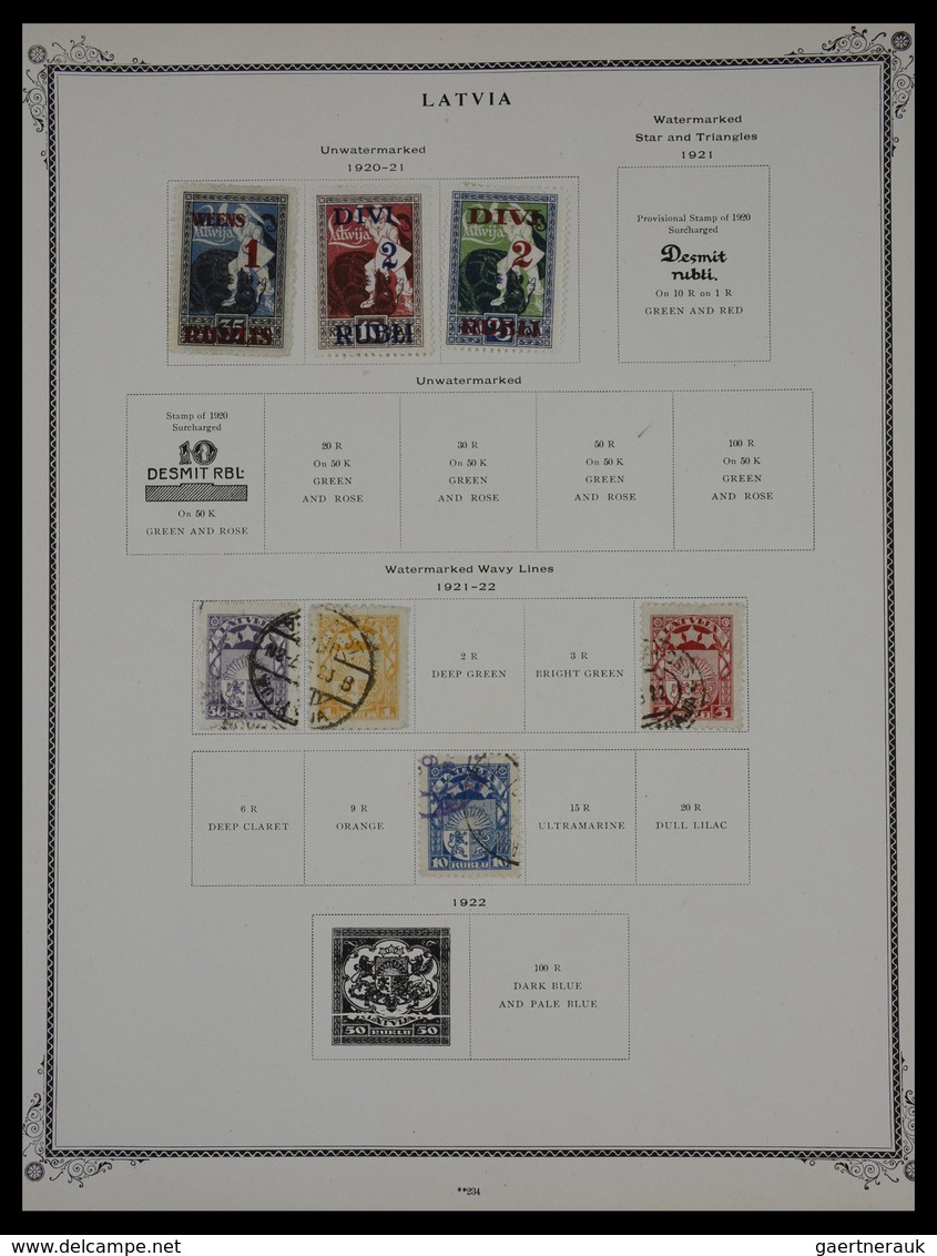Baltische Staaten: 1918-1934: Nicely Filled, Mint Hinged And Used Collection Estonia, Latvia And Lit - Otros - Europa