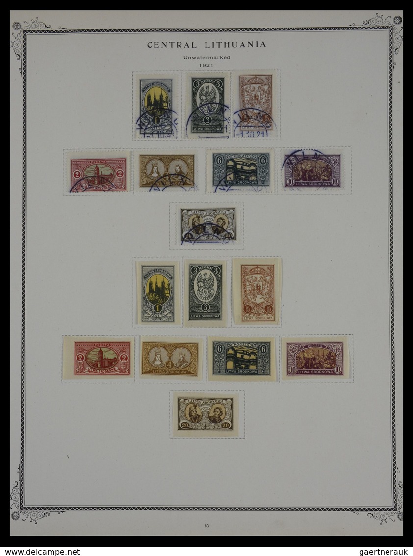 Baltische Staaten: 1918-1934: Nicely filled, mint hinged and used collection Estonia, Latvia and Lit