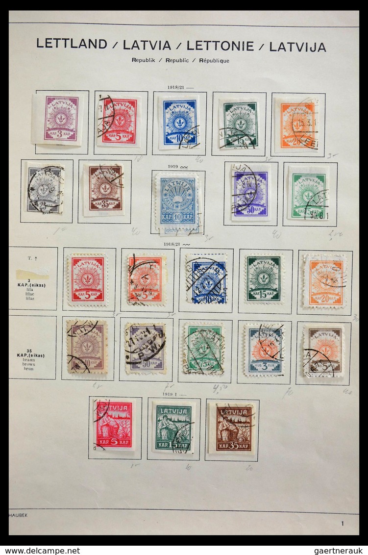Baltische Staaten: 1918-1940: Mint Hinged And Used Collection Baltic States 1918-1940 On Schaubek Al - Sonstige - Europa