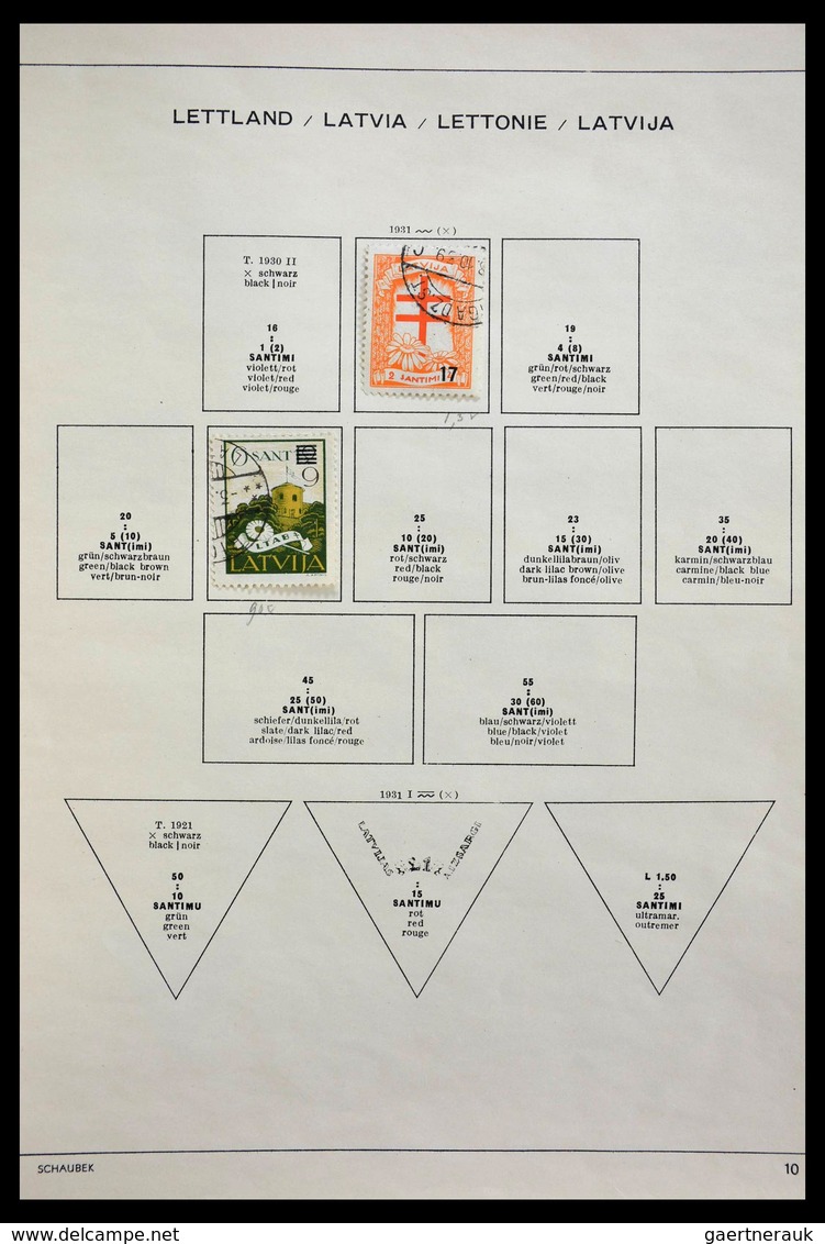 Baltische Staaten: 1918-1940: Mint Hinged And Used Collection Baltic States 1918-1940 On Schaubek Al - Sonstige - Europa