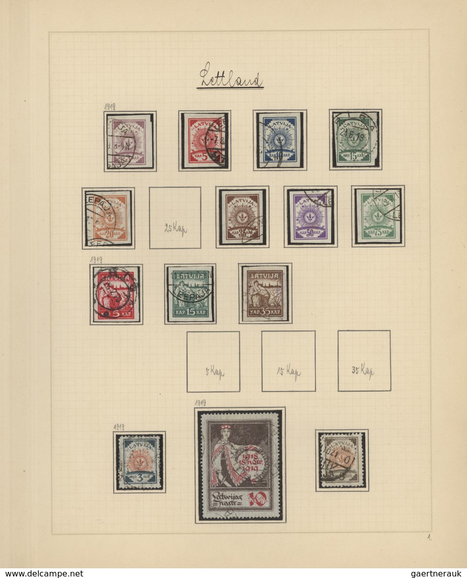 Skandinavien: 1851/1939, Scandinavia/Baltic States, Used Collection On Album Pages In A Binder, Comp - Sonstige - Europa