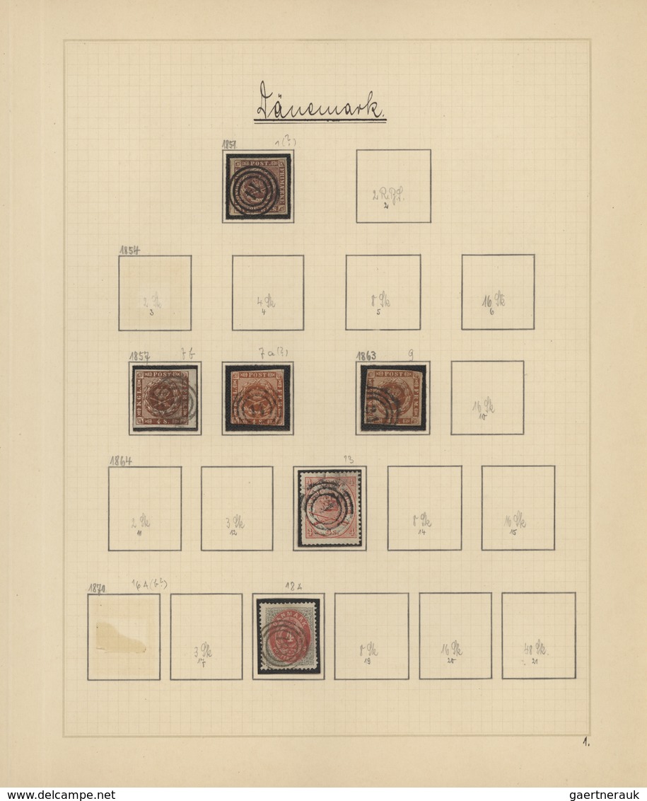 Skandinavien: 1851/1939, Scandinavia/Baltic States, Used Collection On Album Pages In A Binder, Comp - Sonstige - Europa