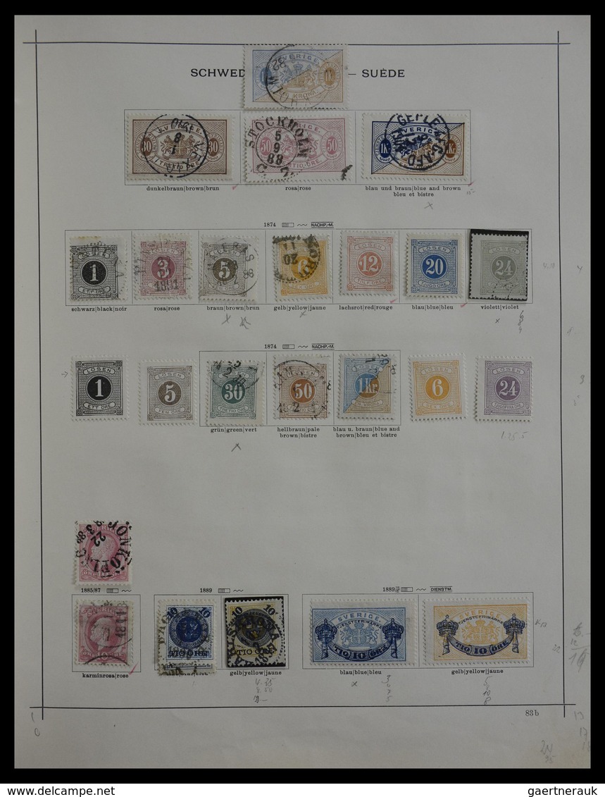 Skandinavien: 1851-1955: Virtually complete collection of the different countries, in mainly very go