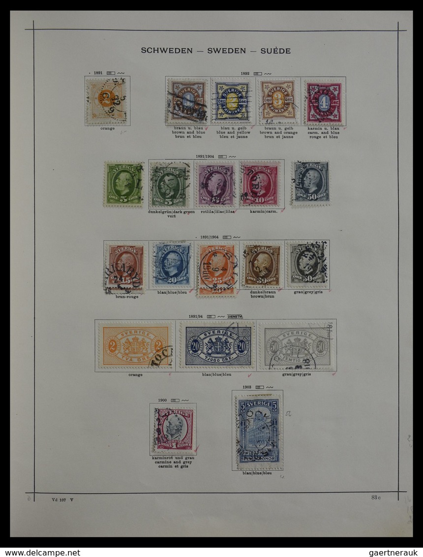 Skandinavien: 1851-1955: Virtually complete collection of the different countries, in mainly very go