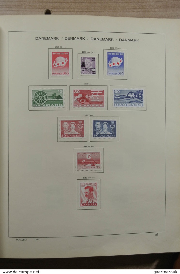 Skandinavien: 1851-1969: Very well filled, mint hinged and used collection Scandinavia 1851-1969 in