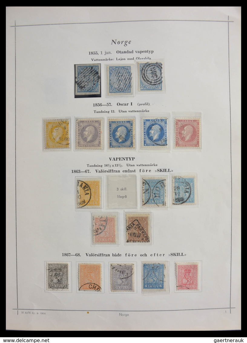 Skandinavien: 1851-1970: Very Wellfilled Collections Of Norway, Denmark, Iceland And FInland, With V - Autres - Europe