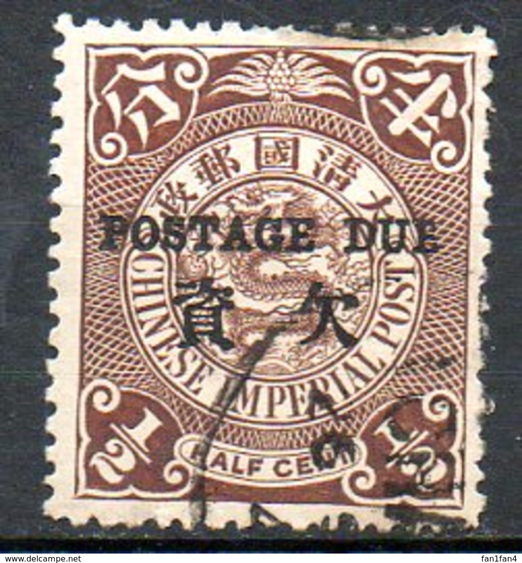 ASIE - (CHINE - EMPIRE) - 1904 - Taxe - N° 1 - 1/2 C. Brun - (Dragon) - Usati