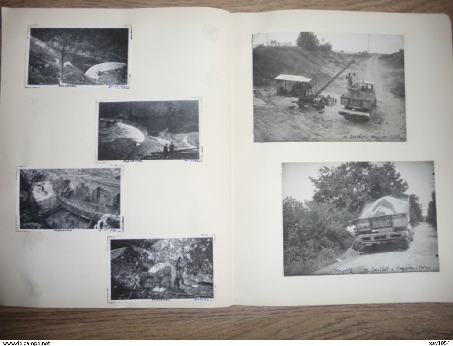 PHOTOS DE 8 CHANTIERS HYDRAULIQUES & HYDROELECTRIQUES Réalisés De Fin 1935 à Fin 1942 - Albums & Collections