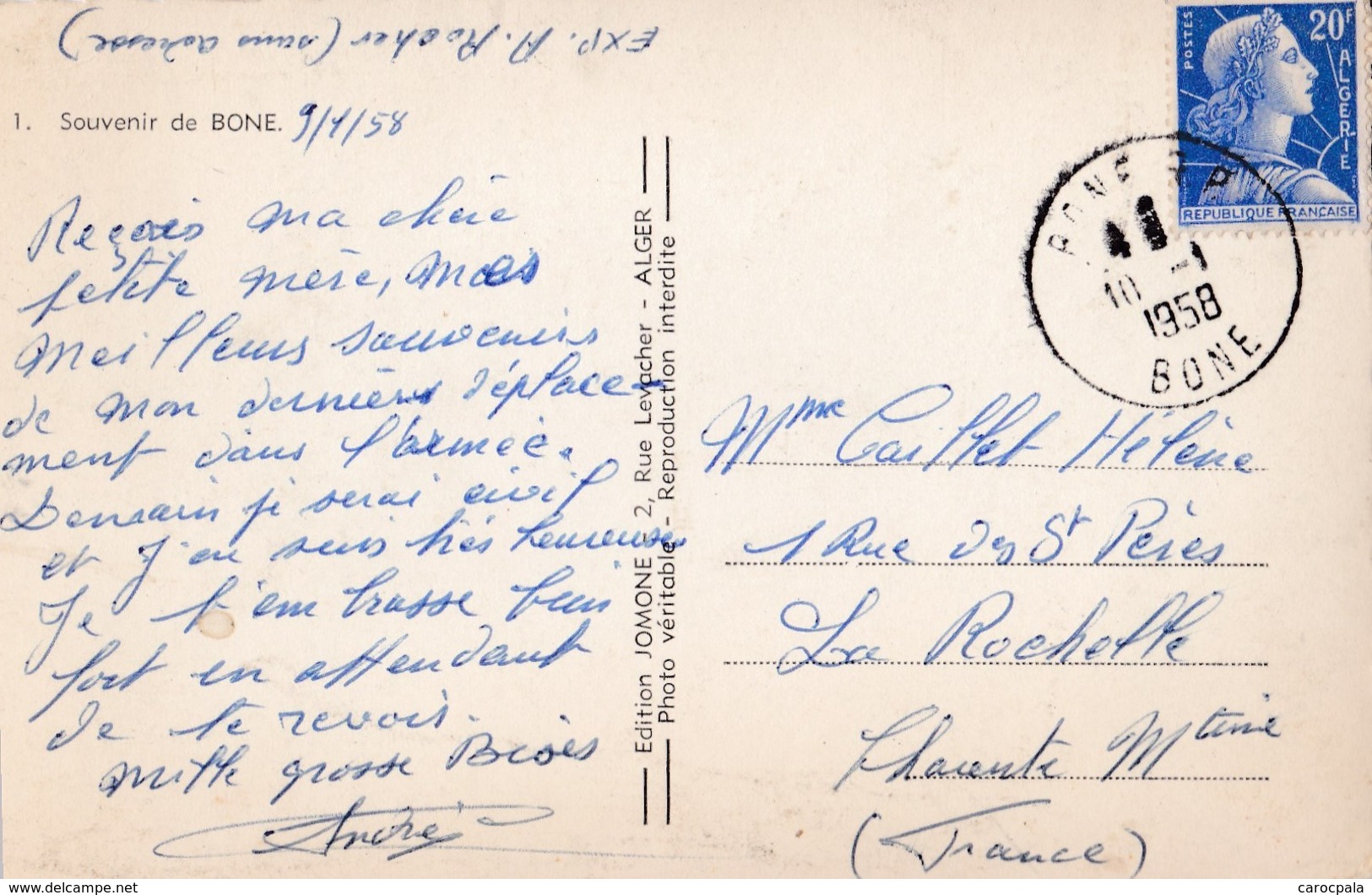 Vers 1950 SOUVENIR DE BONE / MULTIVUES - Annaba (Bône)