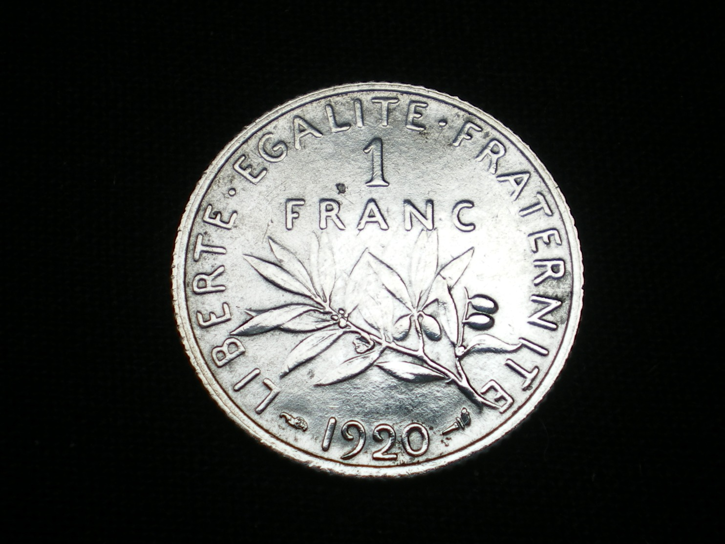 1 FRANC ARGENT SEMEUSE DE ROTY 1920   GAD 467   (  Lotplbleu3/13 ) - Autres & Non Classés