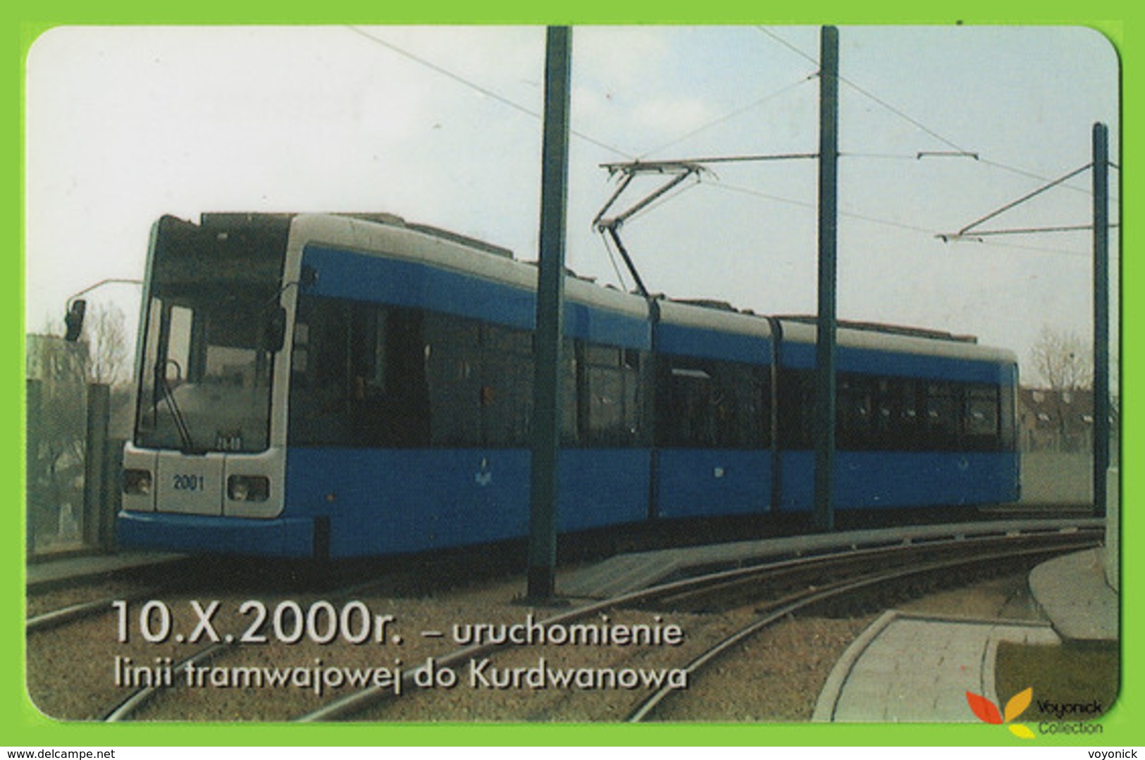 Voyo POLAND CRACOW Monthly Ticket  New Line To Kurdwanow Tram 2001 Plastic Card - Europa