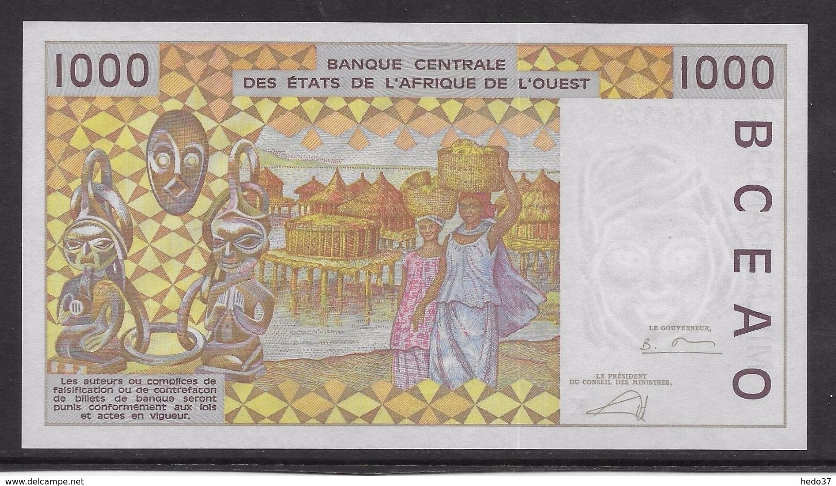 Côte D'Ivoire - 1000 Francs - 1991/2003 Pick N°111Ak - Neuf - Costa D'Avorio