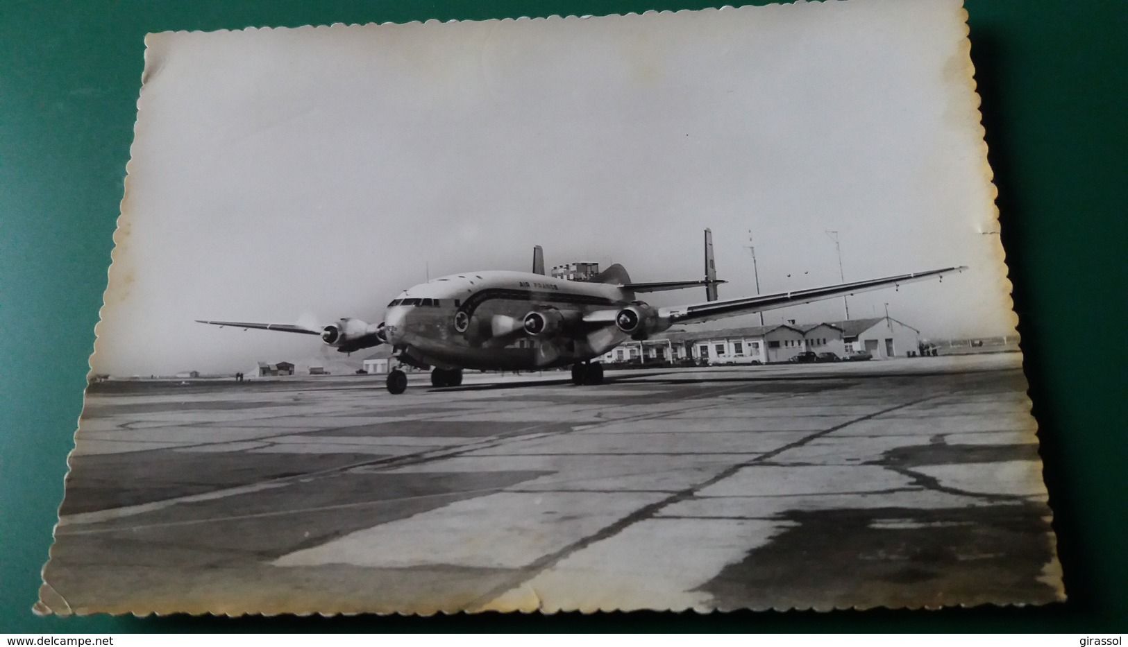 CPSM AVION AEROPORT DE MARIGNANNE MARSEILLE AIR FRANCE PROVENCE BREGUET DEUX PONTS 7794 RYNER BORDS JAUNIS - 1946-....: Ere Moderne