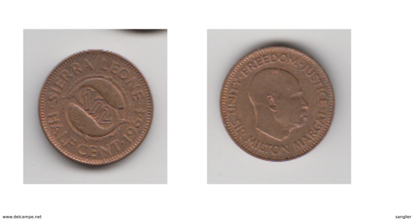 SIERRA LEONE  1/2 CENT 1964 - Sierra Leona