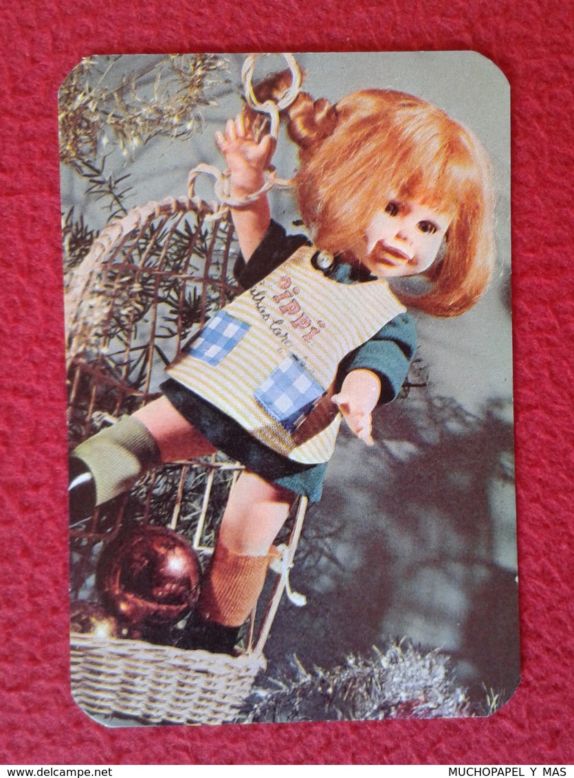 PORTUGAL CALENDARIO DE BOLSILLO CALENDAR MUÑECA TOY PIPPI CALZASLARGAS PIPI, SERIE TV TVE AÑOS 70 Inger Nilsson VER FOTO - Tamaño Pequeño : 1981-90