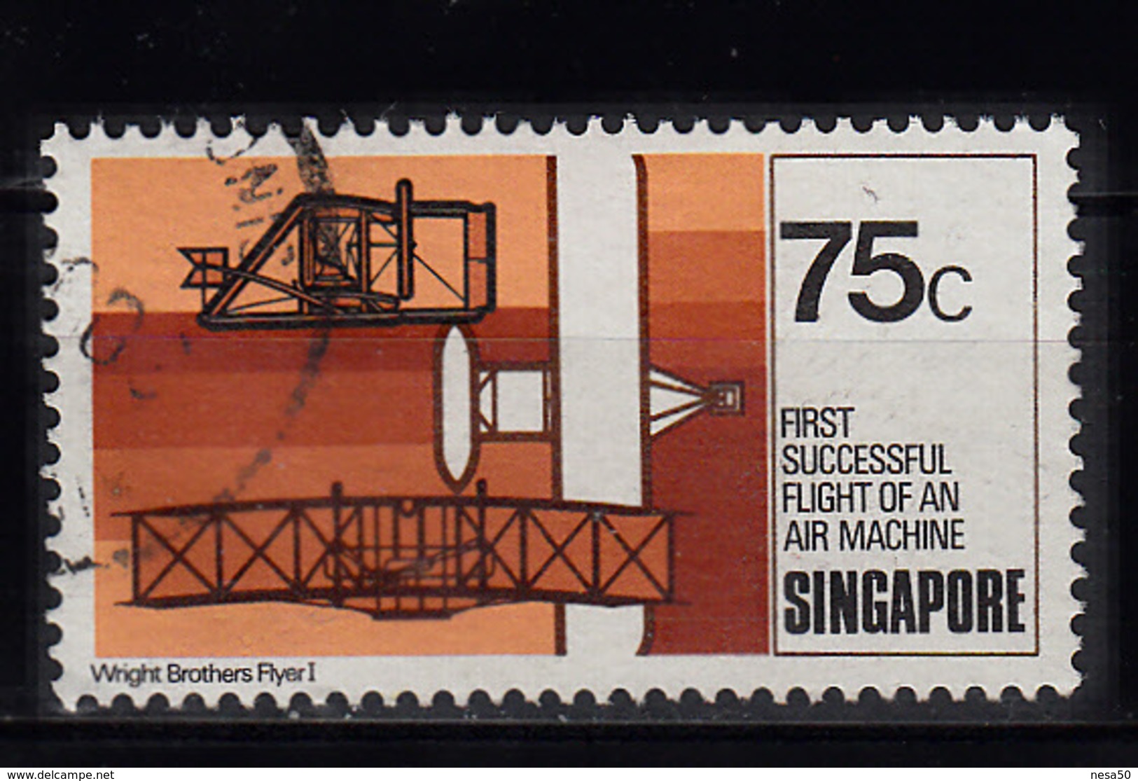 Singapore 1978 Mi Nr 321  Flyer I Van De Gebroeders Wright -2 - Singapore (1959-...)