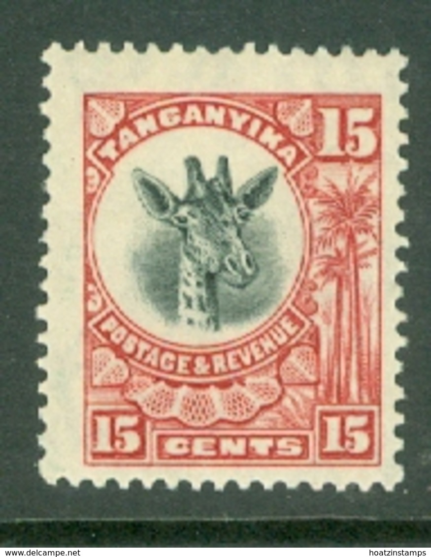 Tanganyika: 1922/24   Giraffe    SG76     15c    MH - Tanganyika (...-1932)