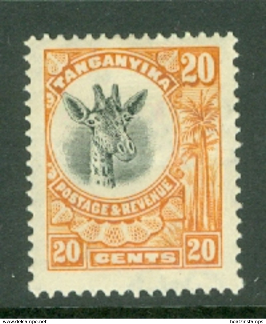 Tanganyika: 1922/24   Giraffe    SG77     20c    MH - Tanganyika (...-1932)