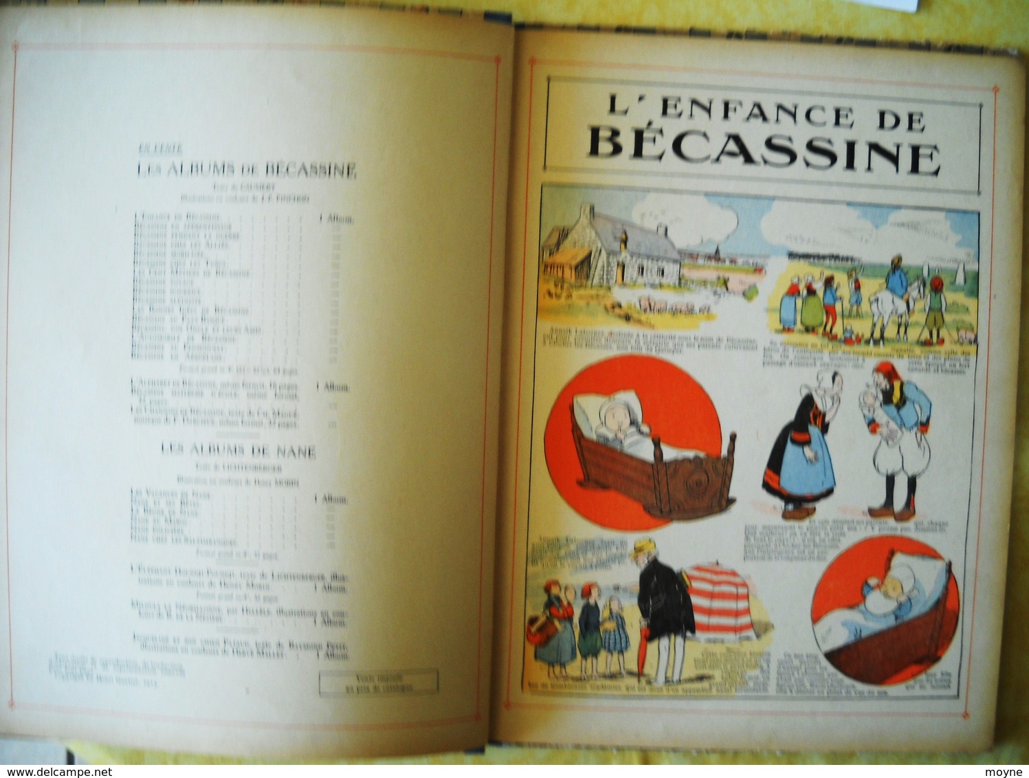 ALBUM   BECASSINE  -  L'ENFANCE DE BACASSINE - Paris, Gauthier-Languereau, 1931 - Reliure D'édition Dos Toilé BLEU - Bécassine