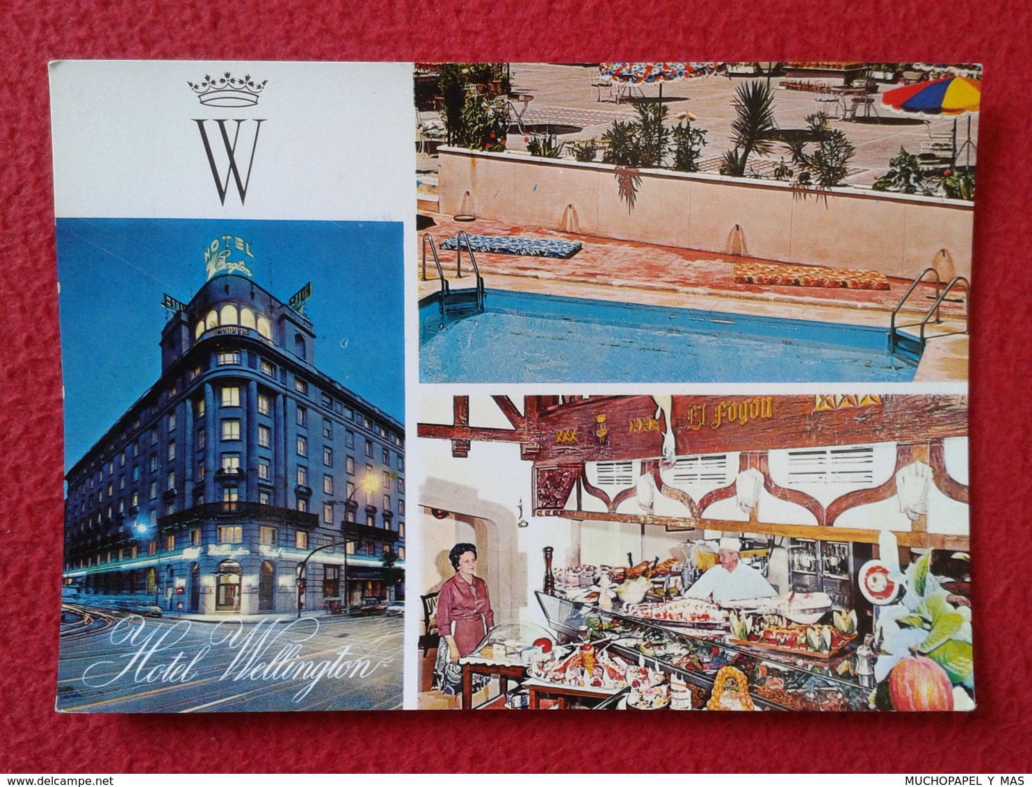 SPAIN POSTAL CARTE POSTALE POST CARD POSTCARD HOTEL WELLINGTON MADRID CALLE VELÁZQUEZ ESPAÑA ESPAGNE VISTAS VER FOTO Y D - Hoteles & Restaurantes