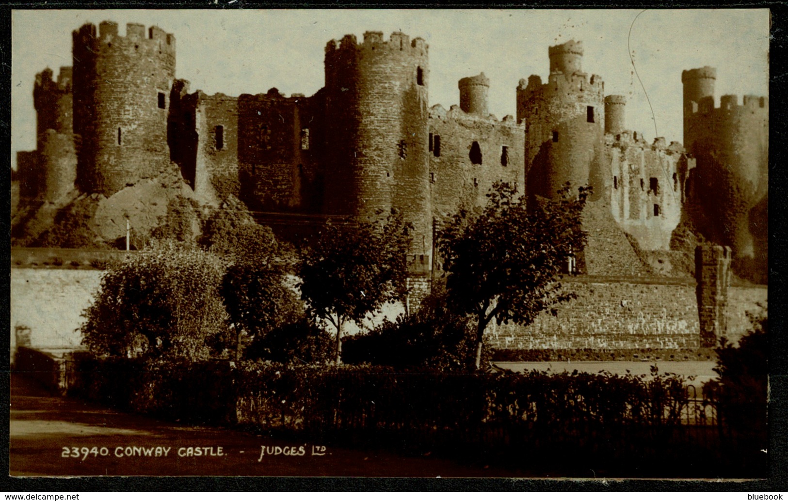 Ref 1267 - Judges Real Photo Postcard - Conway Castle - Caernarvon Wales - Caernarvonshire