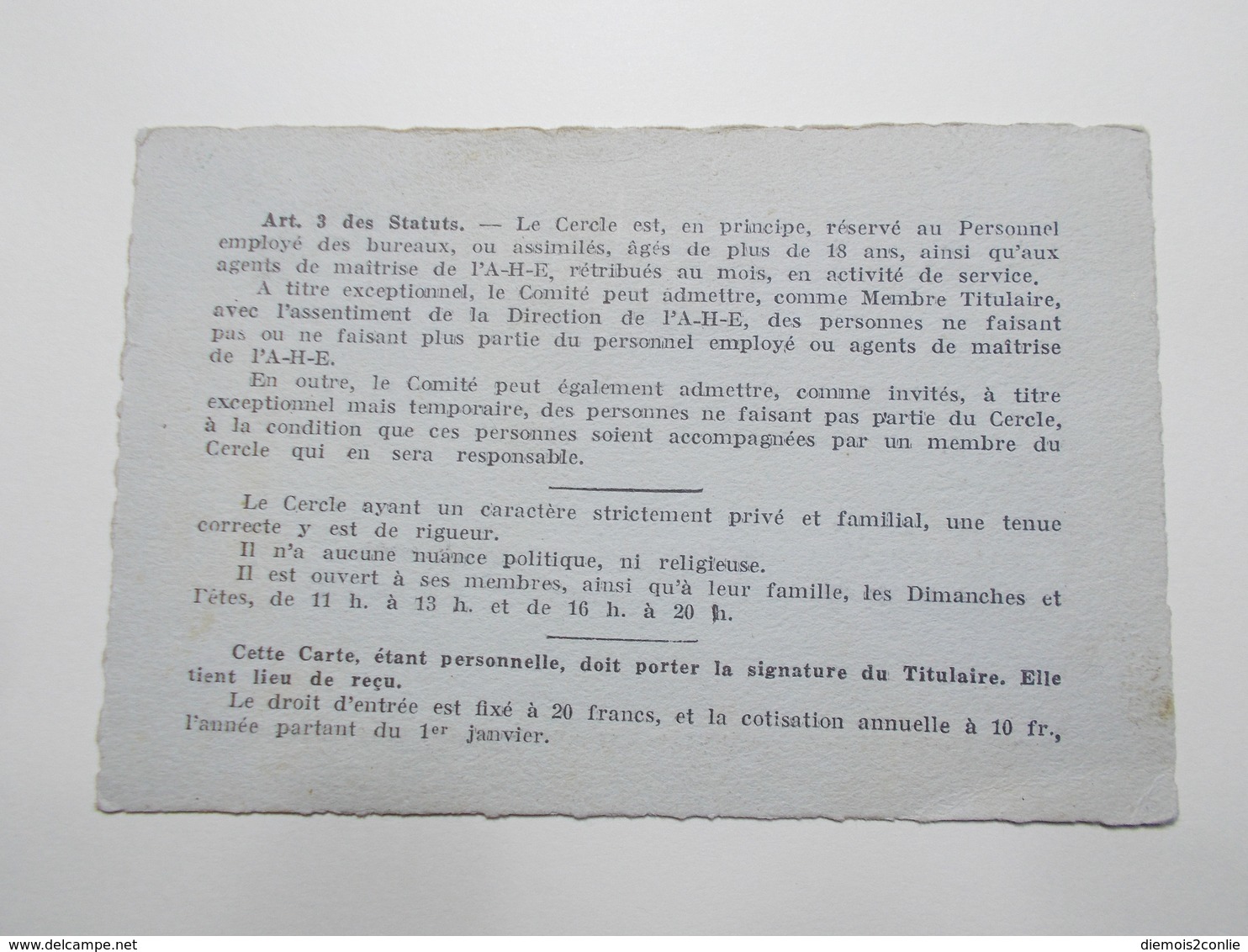 Document Carte Membre Titulaire Atelier Construction Du HAVRE 1940 (3/4) - Non Classés