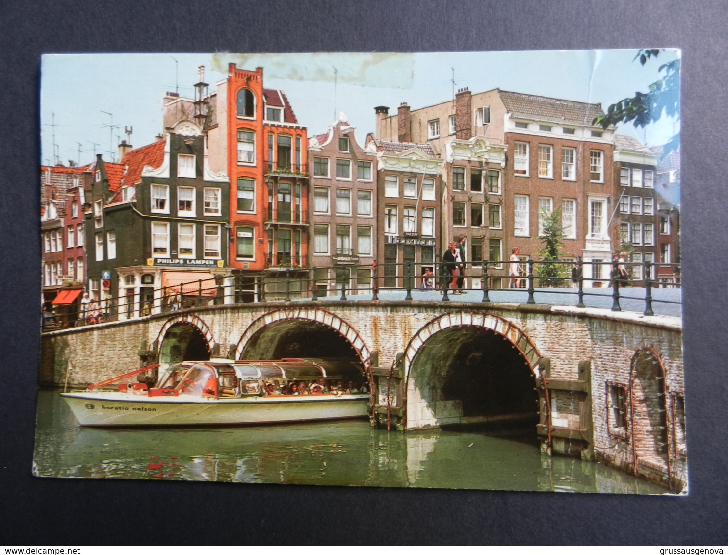 19867) AMSTERDAM SINGEL MET BRUG TORENSLUIS VIAGGIATA - Amsterdam