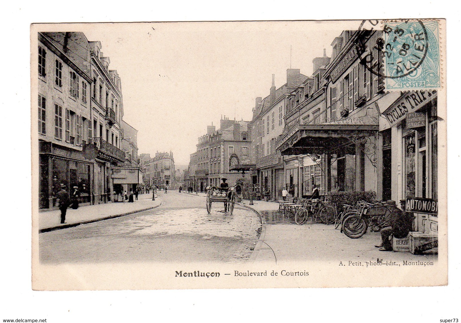 CPA 03 - Montluçon - Boulevard De Courtois , Commerce Cycles - Montlucon