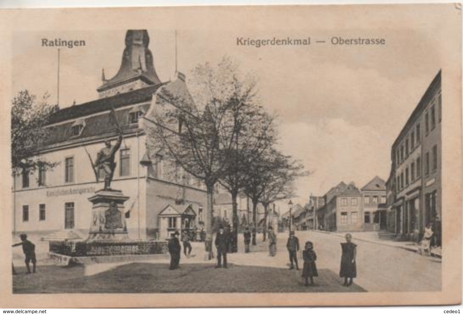 RATINGEN  KRIEGERDENKMAL OBERSTRASSE   En 1923 - Ratingen